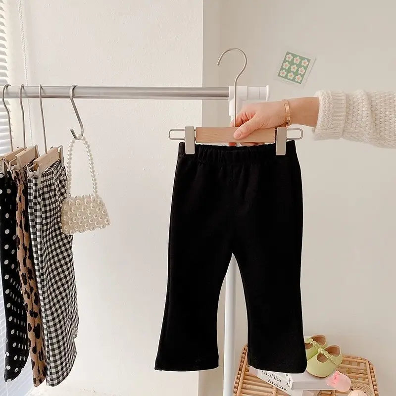 1pcs Spring Summer Girls Legging Thin Fashion Cartoon Tight Bell-Bottoms Autumn Baby Girls Slim Fit Legging Summer Children Pant