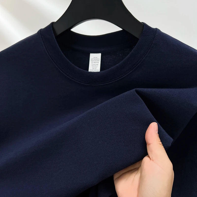 Men’s Cotton Summer T-Shirt – Short Sleeve Round Neck, Breathable Fashion Top