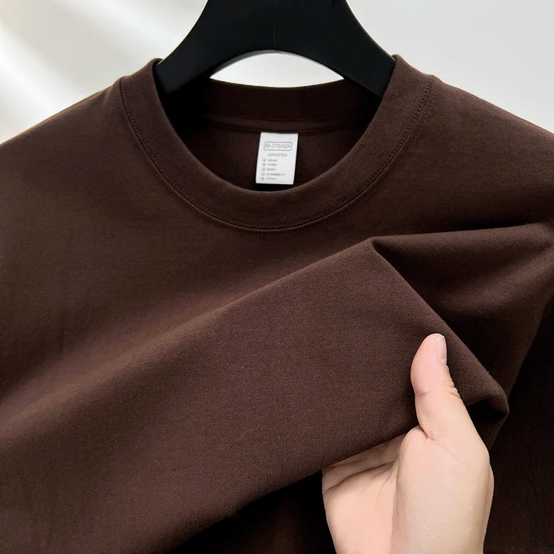 Men’s Cotton Summer T-Shirt – Short Sleeve Round Neck, Breathable Fashion Top