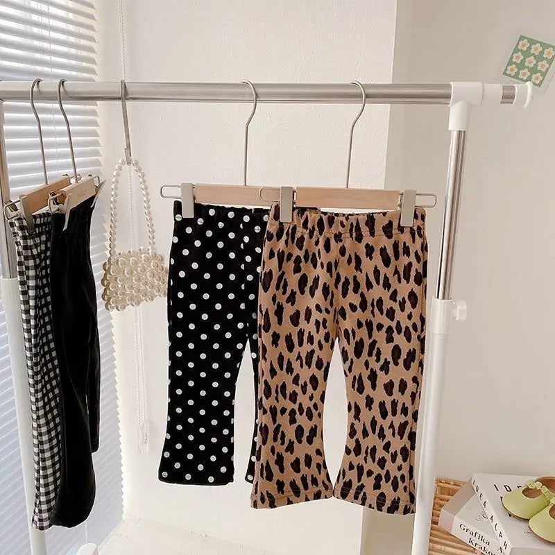 1pcs Spring Summer Girls Legging Thin Fashion Cartoon Tight Bell-Bottoms Autumn Baby Girls Slim Fit Legging Summer Children Pant
