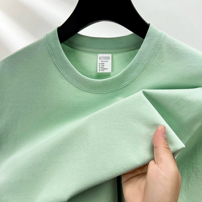 Men’s Cotton Summer T-Shirt – Short Sleeve Round Neck, Breathable Fashion Top
