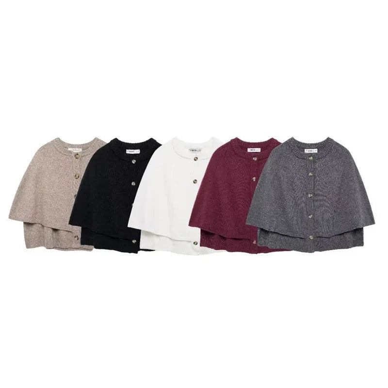 Fashionable Casual Women's Knitwear Sweatshirt Autumn 2024 New Arrival Round Neck Short Jacket European Style 2488107