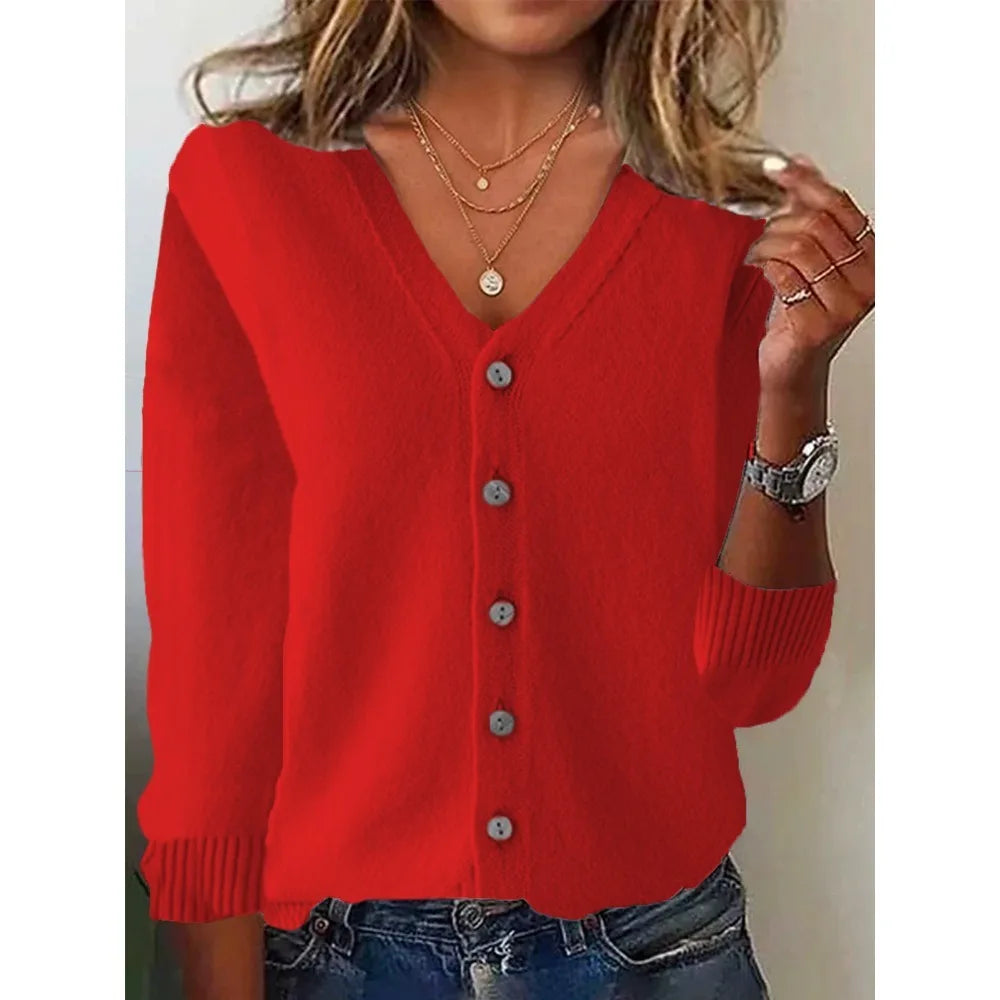 Thin Streetwear Autumn Harajuku Spring Fashion Elegant Knit Cardigan Sweaters Coat Women Clothing Casual Clothes Outerwear