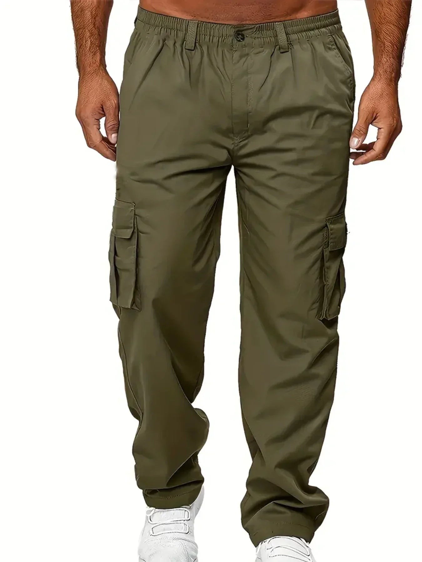 Men’s Cargo Pants – Casual Loose Fit Multi-Pocket Workwear Trousers