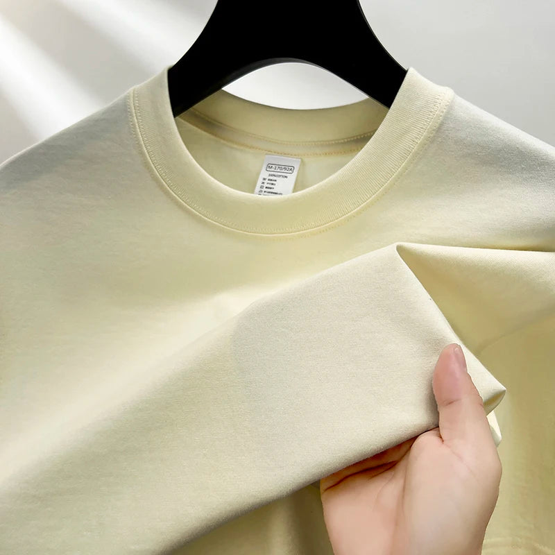 Men’s Cotton Summer T-Shirt – Short Sleeve Round Neck, Breathable Fashion Top