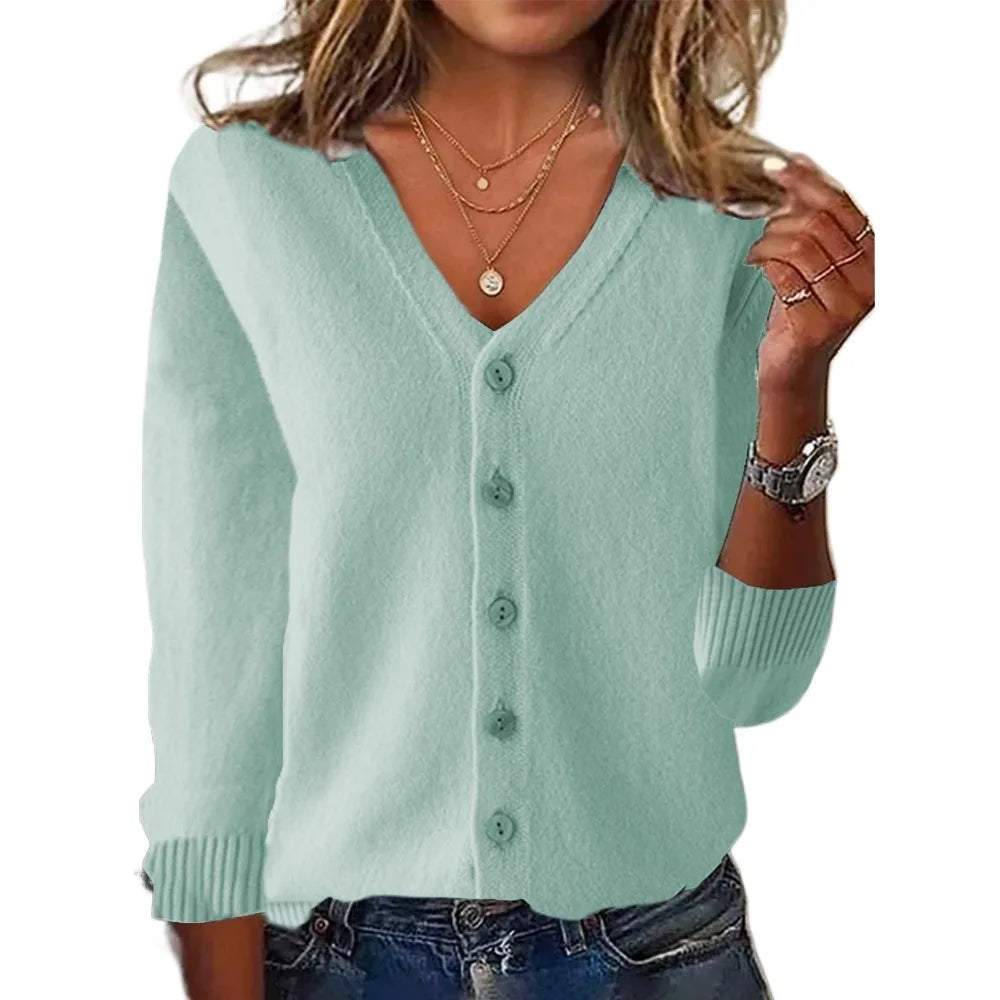 Thin Streetwear Autumn Harajuku Spring Fashion Elegant Knit Cardigan Sweaters Coat Women Clothing Casual Clothes Outerwear
