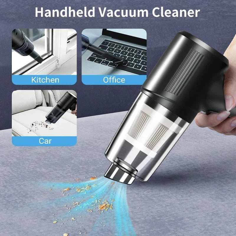 4-in-1 Car Vacuum Cleaner – High Power 9800000PA Wireless Handheld Vacuum with Suction & Blowing, Double-Use Mini Cleaner for Vehicles