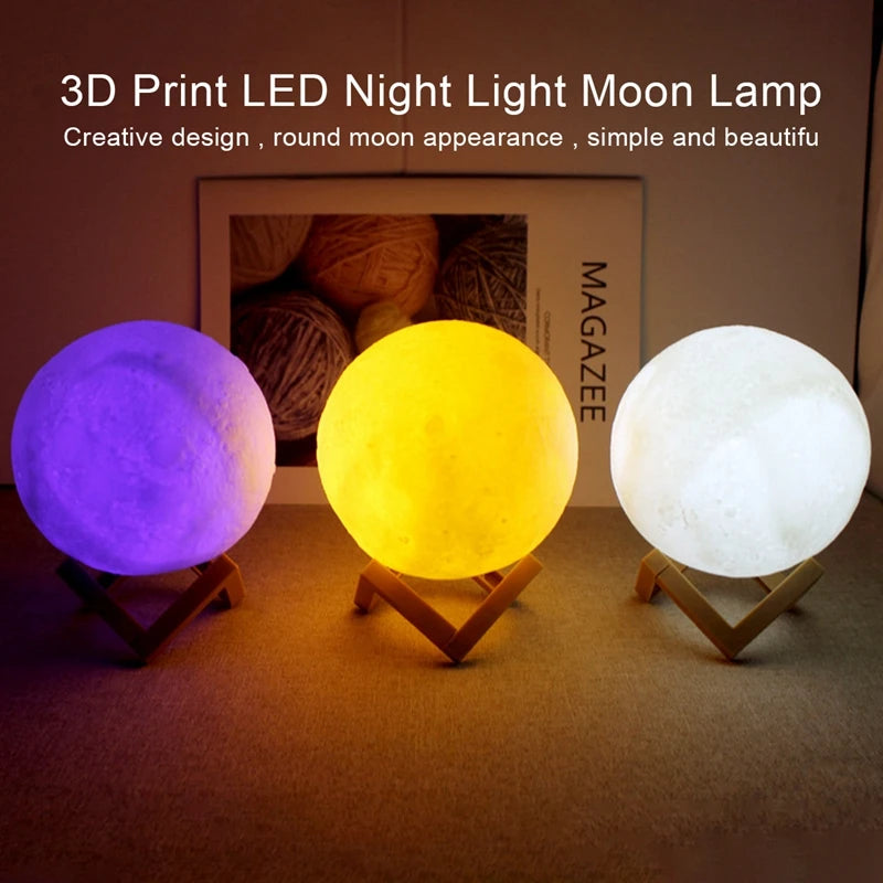 LED Galaxy Moon Night Light