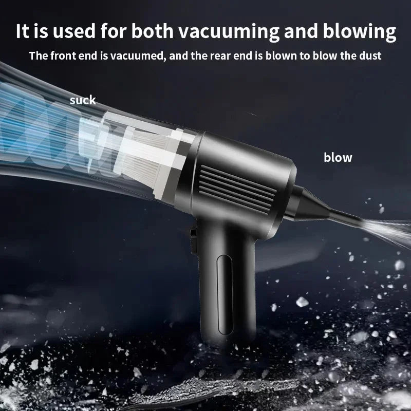 4-in-1 Car Vacuum Cleaner – High Power 9800000PA Wireless Handheld Vacuum with Suction & Blowing, Double-Use Mini Cleaner for Vehicles