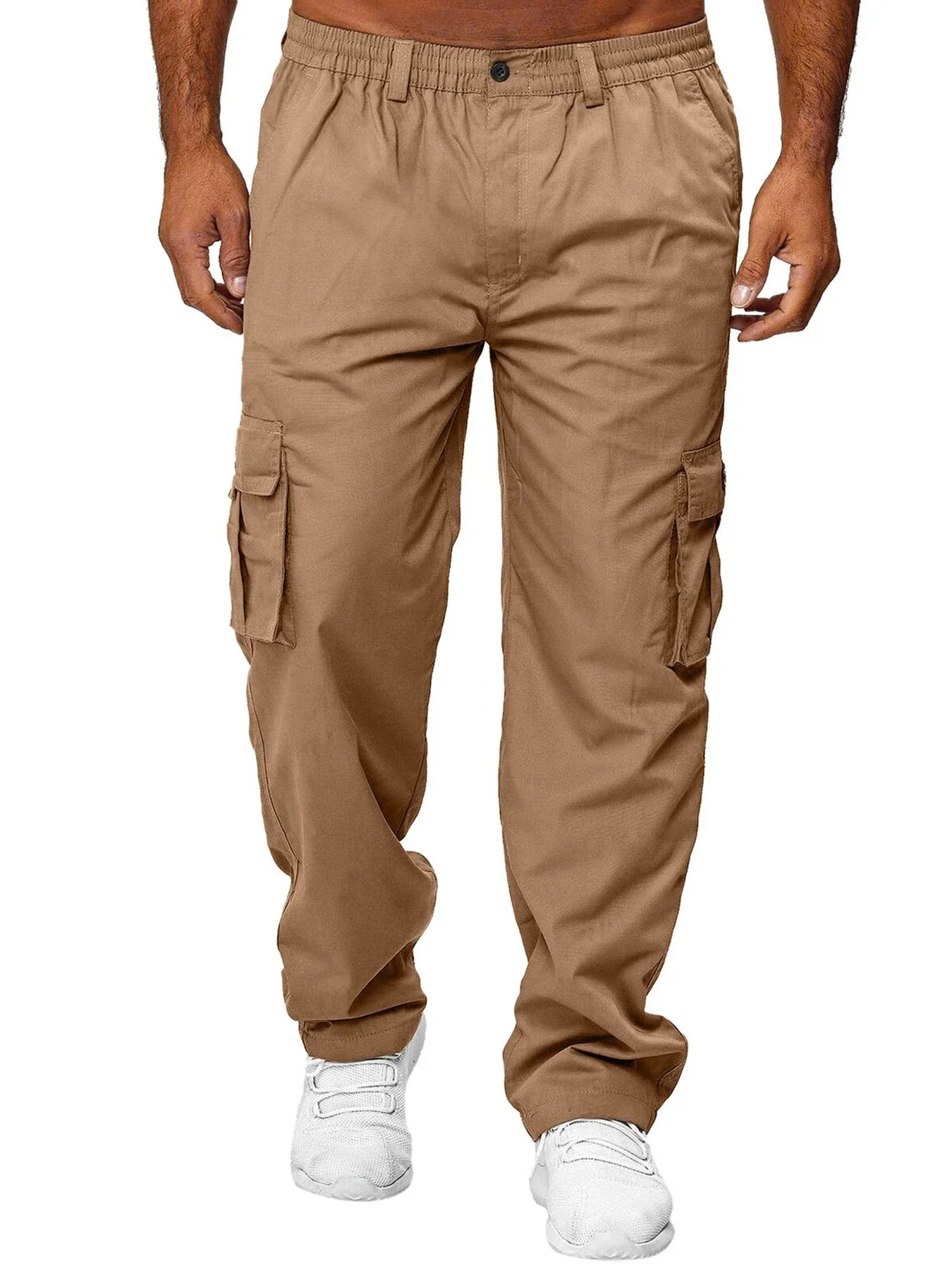 Men’s Cargo Pants – Casual Loose Fit Multi-Pocket Workwear Trousers