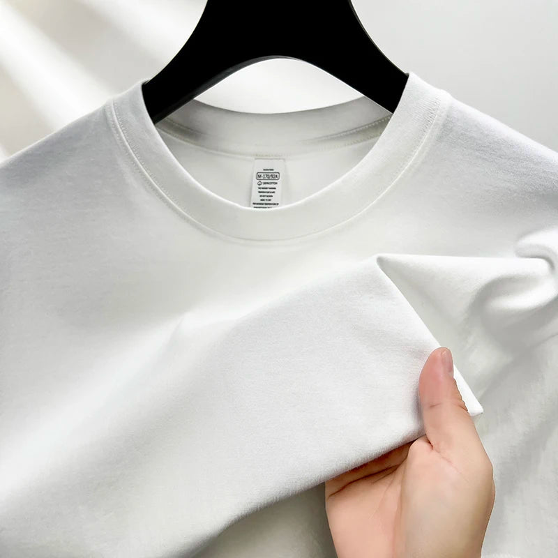 Men’s Cotton Summer T-Shirt – Short Sleeve Round Neck, Breathable Fashion Top