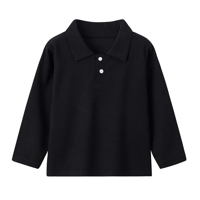 1/2/3 Pcs Children's Solid Color POLO Shirt Boy Handsome Fashion Sports T-shirt Girl Lapel Casual And Comfortable Short Sleeves