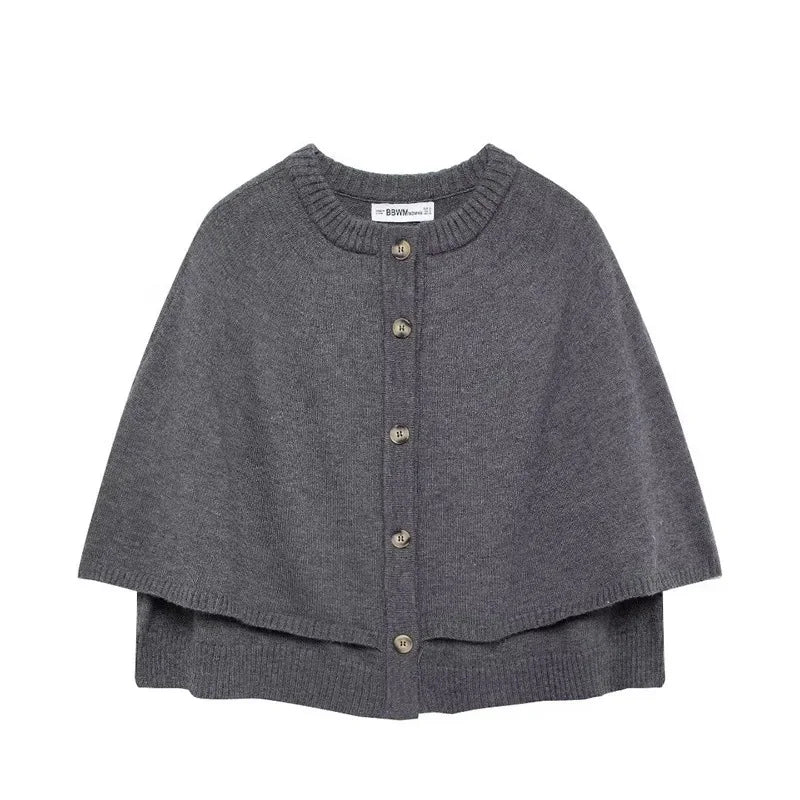 Fashionable Casual Women's Knitwear Sweatshirt Autumn 2024 New Arrival Round Neck Short Jacket European Style 2488107
