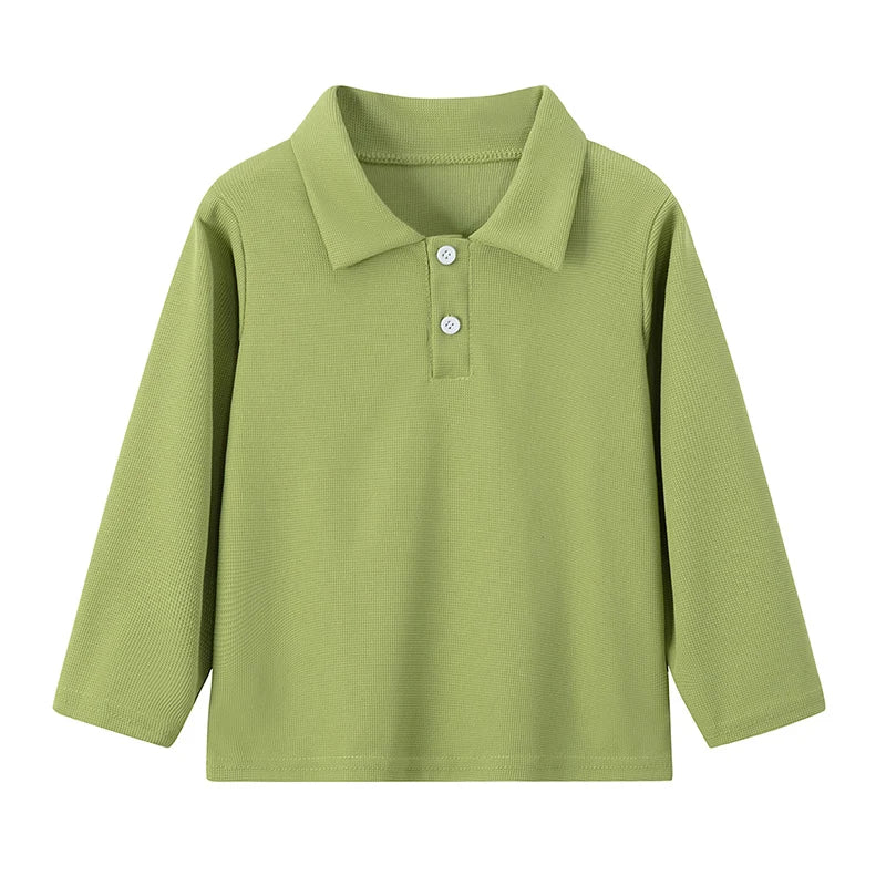1/2/3 Pcs Children's Solid Color POLO Shirt Boy Handsome Fashion Sports T-shirt Girl Lapel Casual And Comfortable Short Sleeves