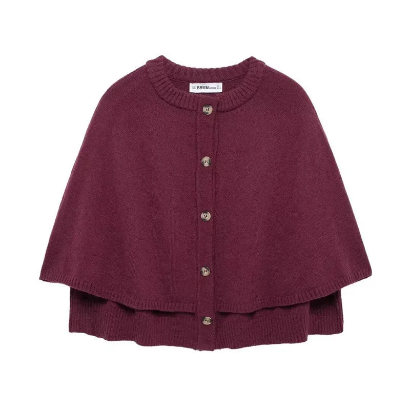 Fashionable Casual Women's Knitwear Sweatshirt Autumn 2024 New Arrival Round Neck Short Jacket European Style 2488107