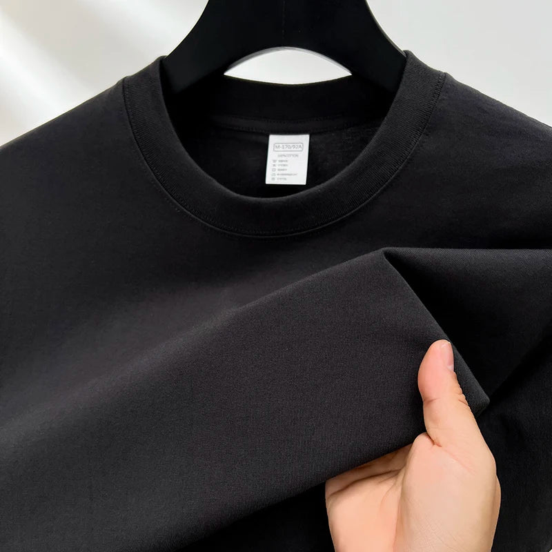 Men’s Cotton Summer T-Shirt – Short Sleeve Round Neck, Breathable Fashion Top