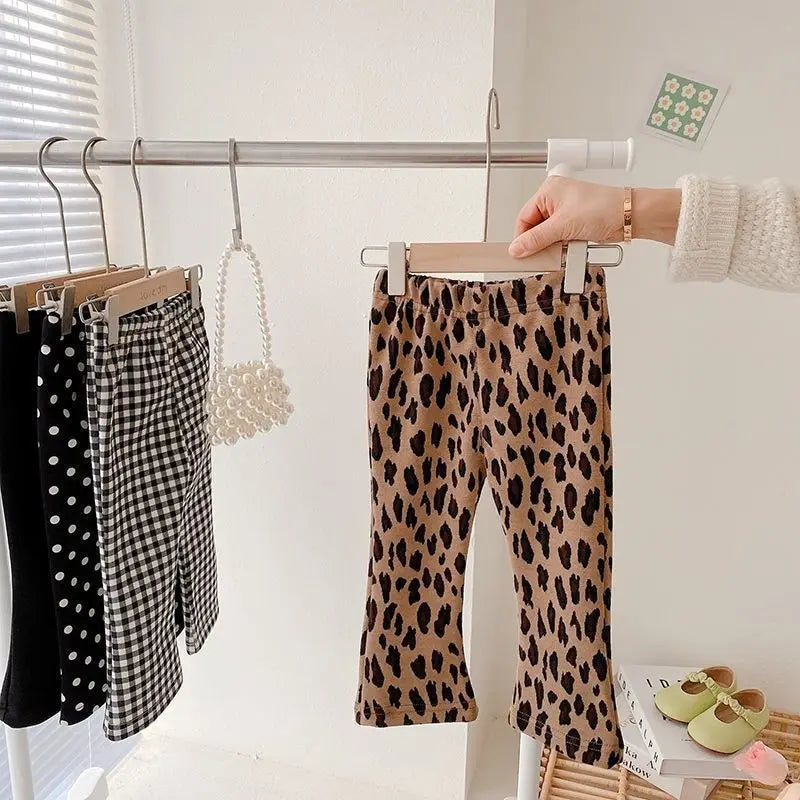 1pcs Spring Summer Girls Legging Thin Fashion Cartoon Tight Bell-Bottoms Autumn Baby Girls Slim Fit Legging Summer Children Pant