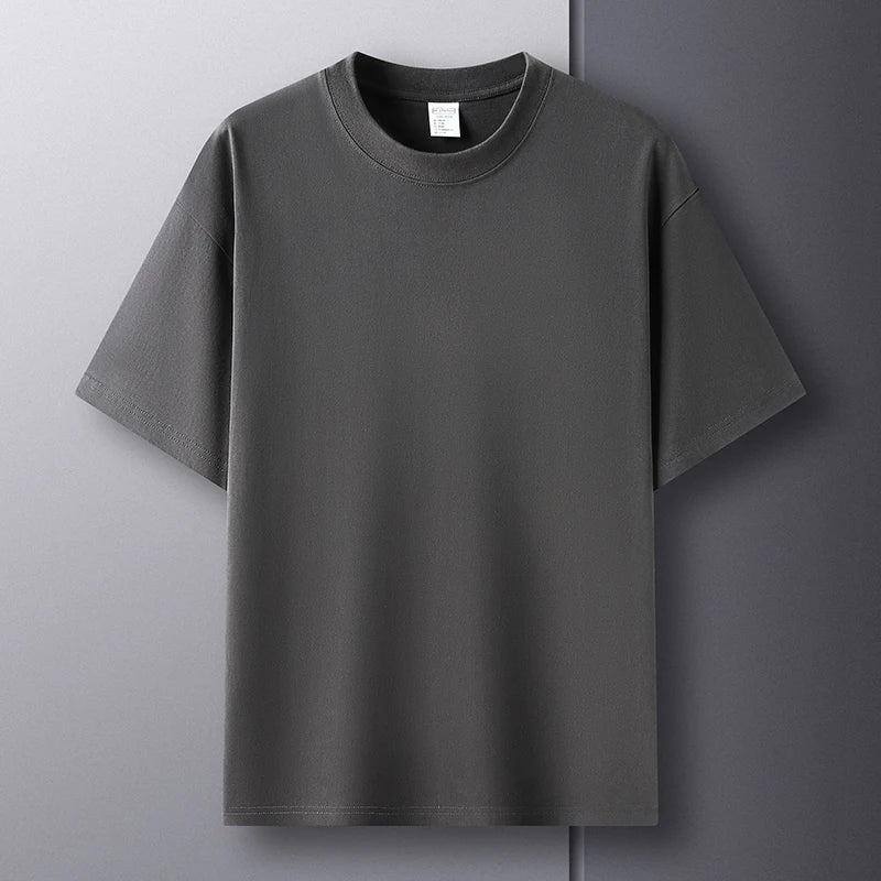 Men’s Cotton Summer T-Shirt – Short Sleeve Round Neck, Breathable Fashion Top