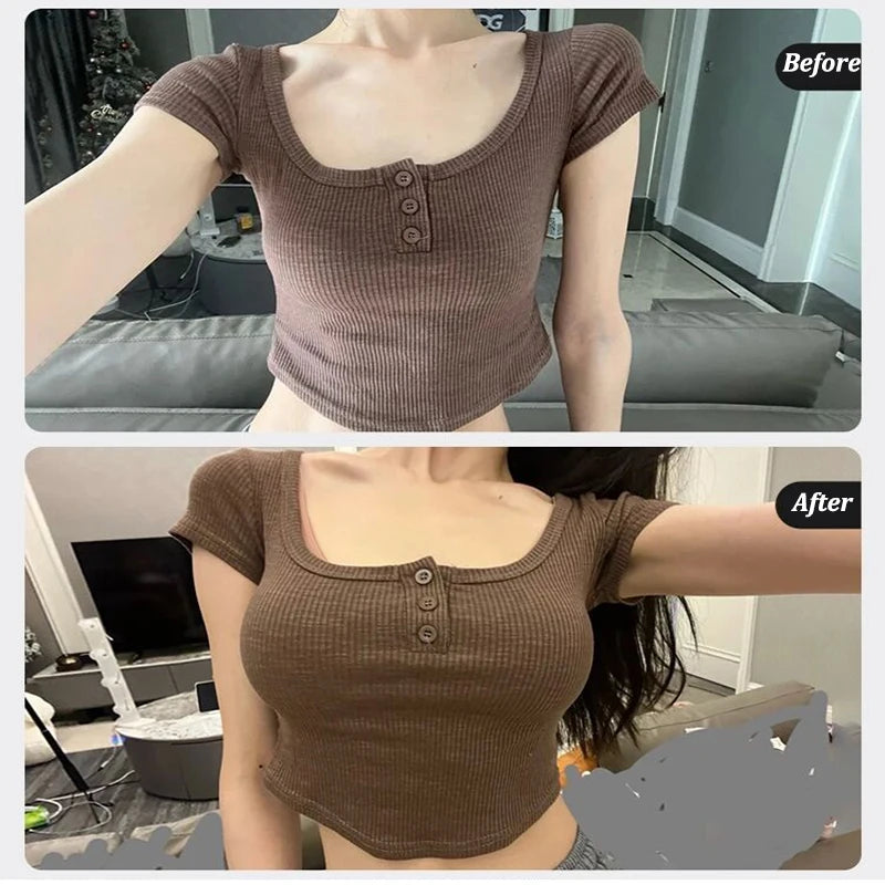Women’s Seamless Deep V Neck Bralette – Sexy Push Up Wireless Bra, Lingerie Letter Strap Top, Comfortable Underwear for Women