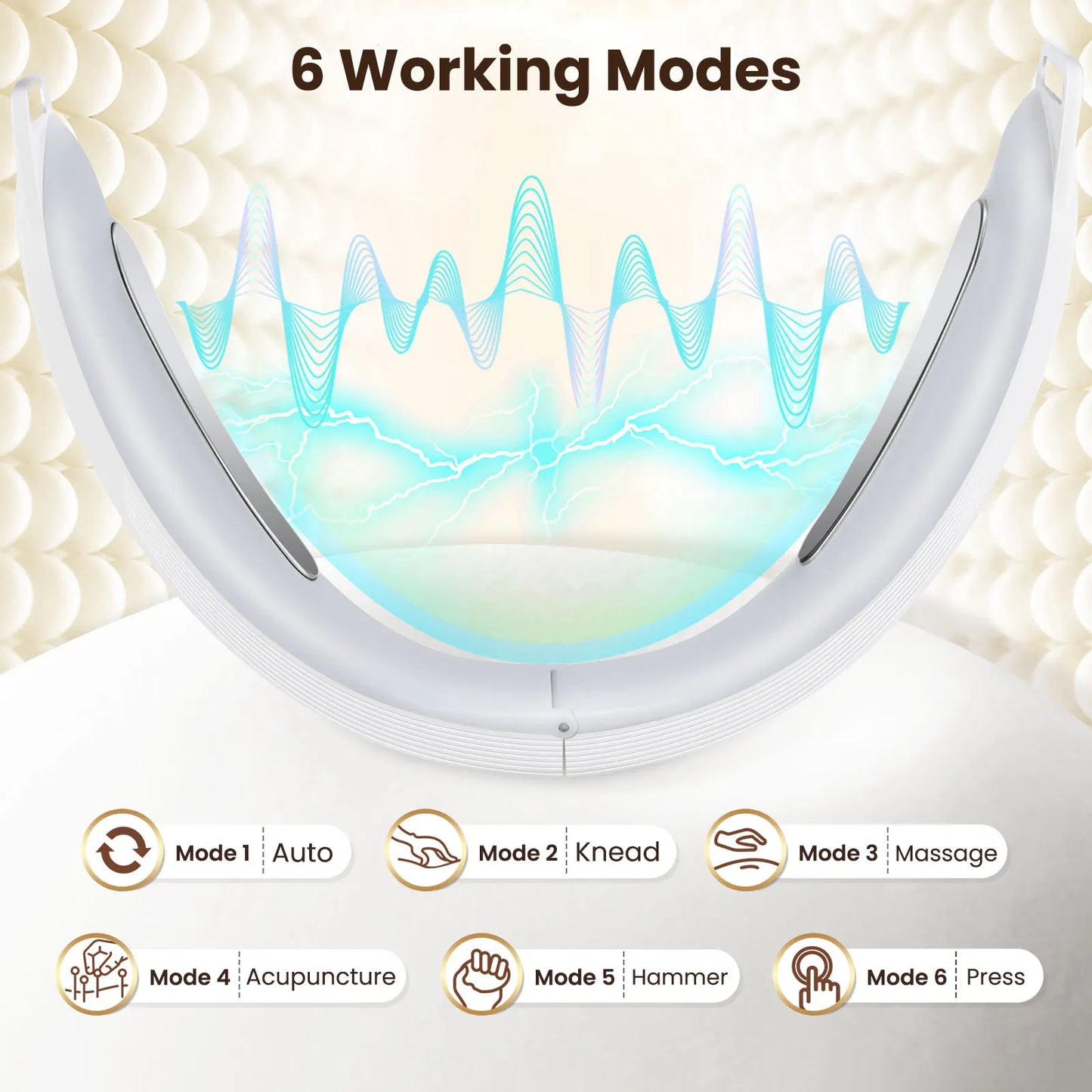 Electric V-Shaped Face Lifting Device – 6 Modes, 8 Levels EMS Microcurrent Facial Massager for Double Chin Removal & Skin Firming