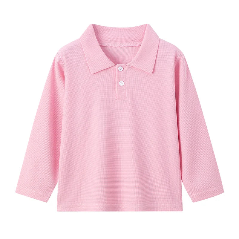 1/2/3 Pcs Children's Solid Color POLO Shirt Boy Handsome Fashion Sports T-shirt Girl Lapel Casual And Comfortable Short Sleeves