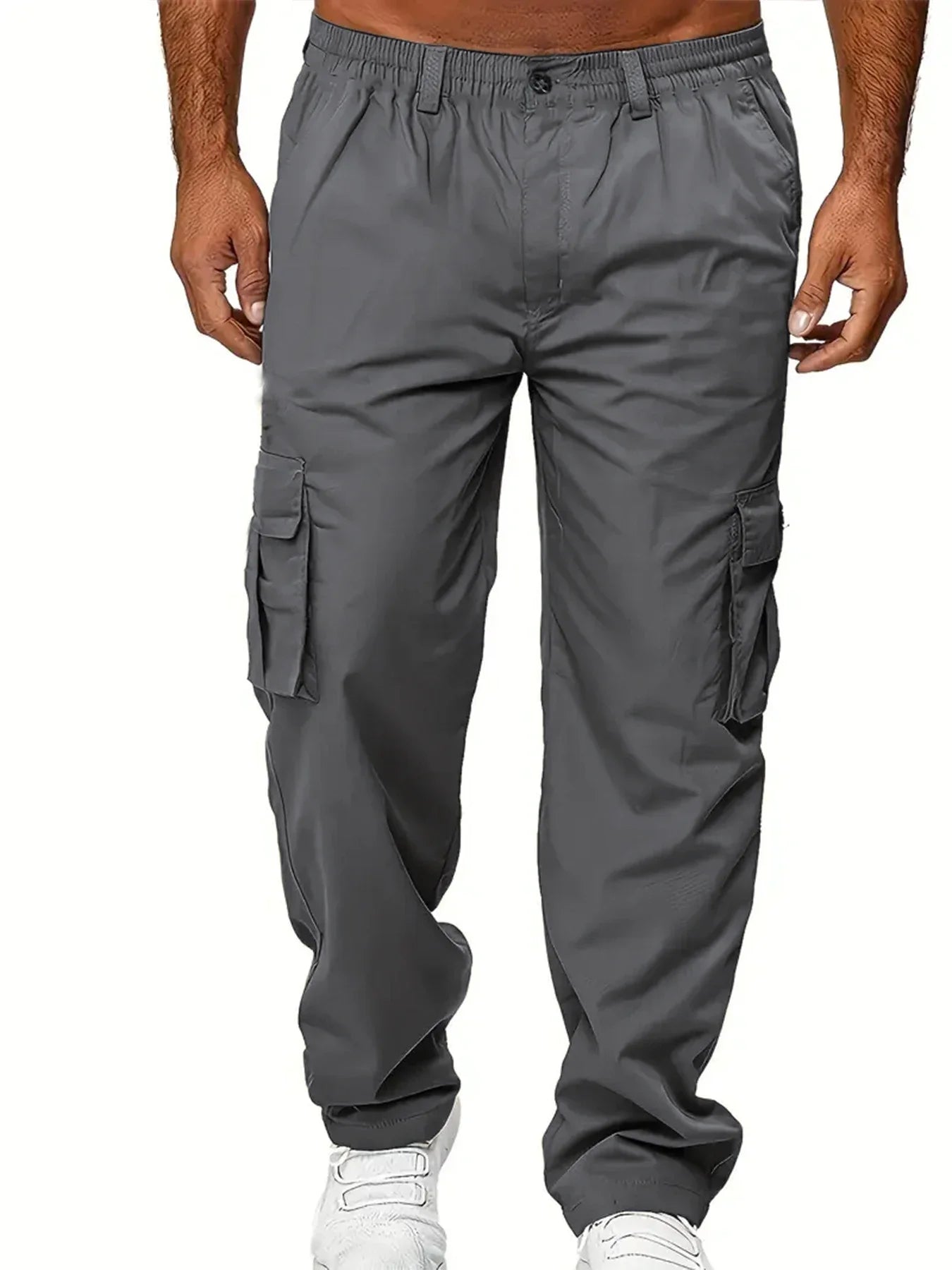 Men’s Cargo Pants – Casual Loose Fit Multi-Pocket Workwear Trousers