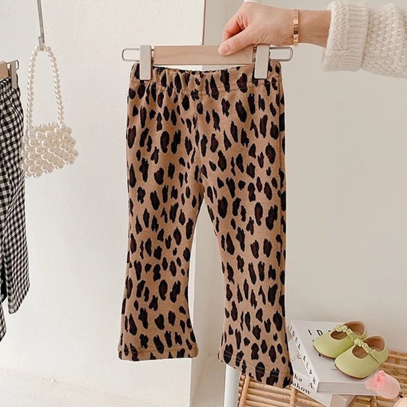 1pcs Spring Summer Girls Legging Thin Fashion Cartoon Tight Bell-Bottoms Autumn Baby Girls Slim Fit Legging Summer Children Pant