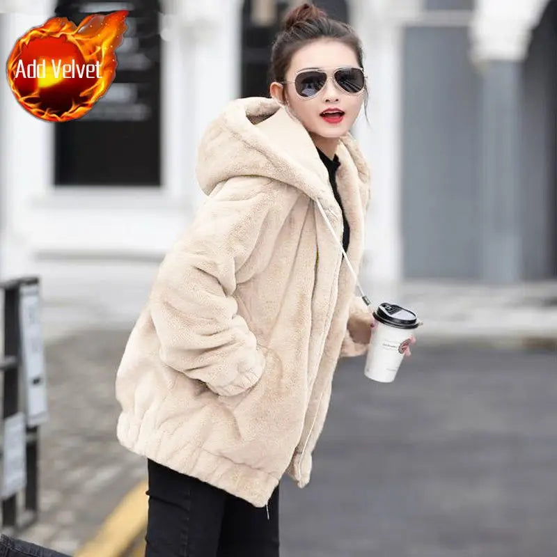 Flannel Woman Hooded Tops with Zipper 2000s Casual Cotton Youthful Clothes Sweat-shirt Full Zip Up Hoodies Sweatshirt for Women