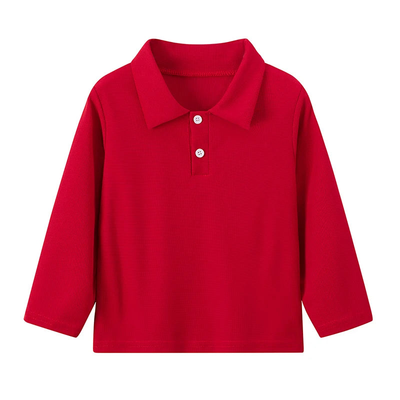 1/2/3 Pcs Children's Solid Color POLO Shirt Boy Handsome Fashion Sports T-shirt Girl Lapel Casual And Comfortable Short Sleeves
