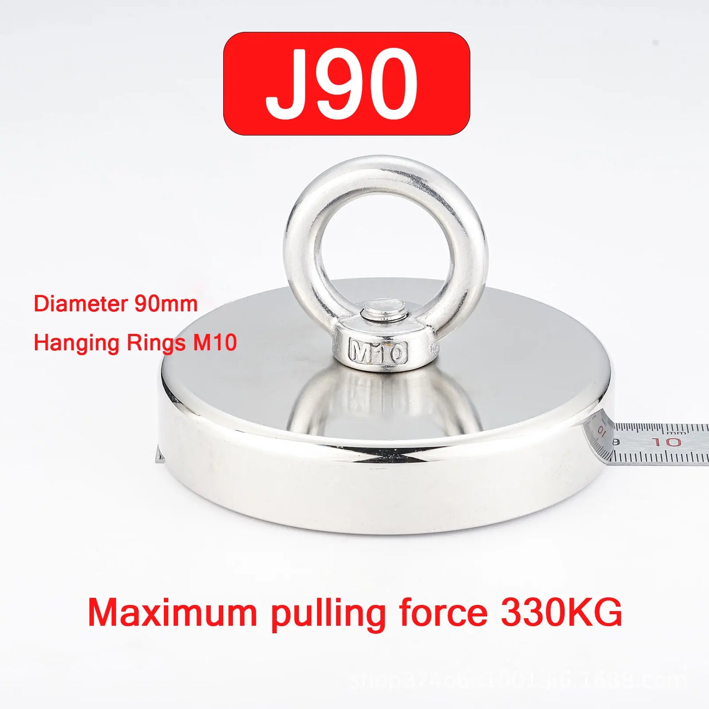 Super Strong Neodymium Fishing Magnet Hook N52 Heavy Duty Rare Earth Magnet With Countersunk Hole Eyebolt 16-90mm Salvage Magnet
