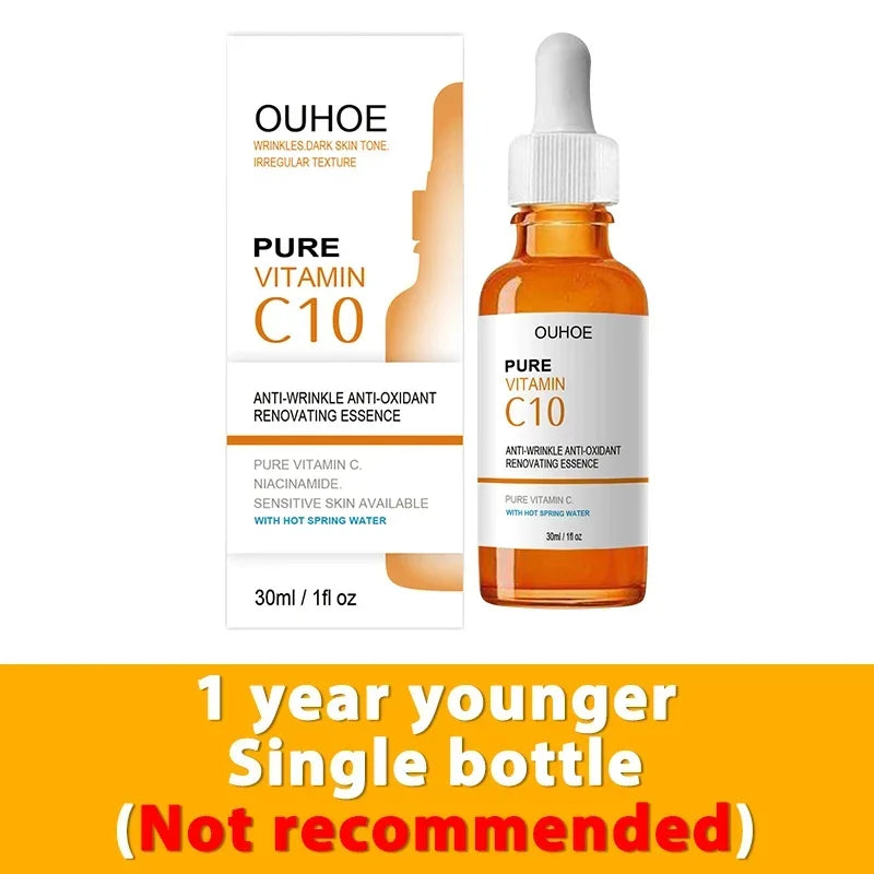 Vitamin C Face Serum – Anti-Aging Essence for Wrinkle Removal, Skin Firming, Fine Line Fading, Brightening & Nourishing Care