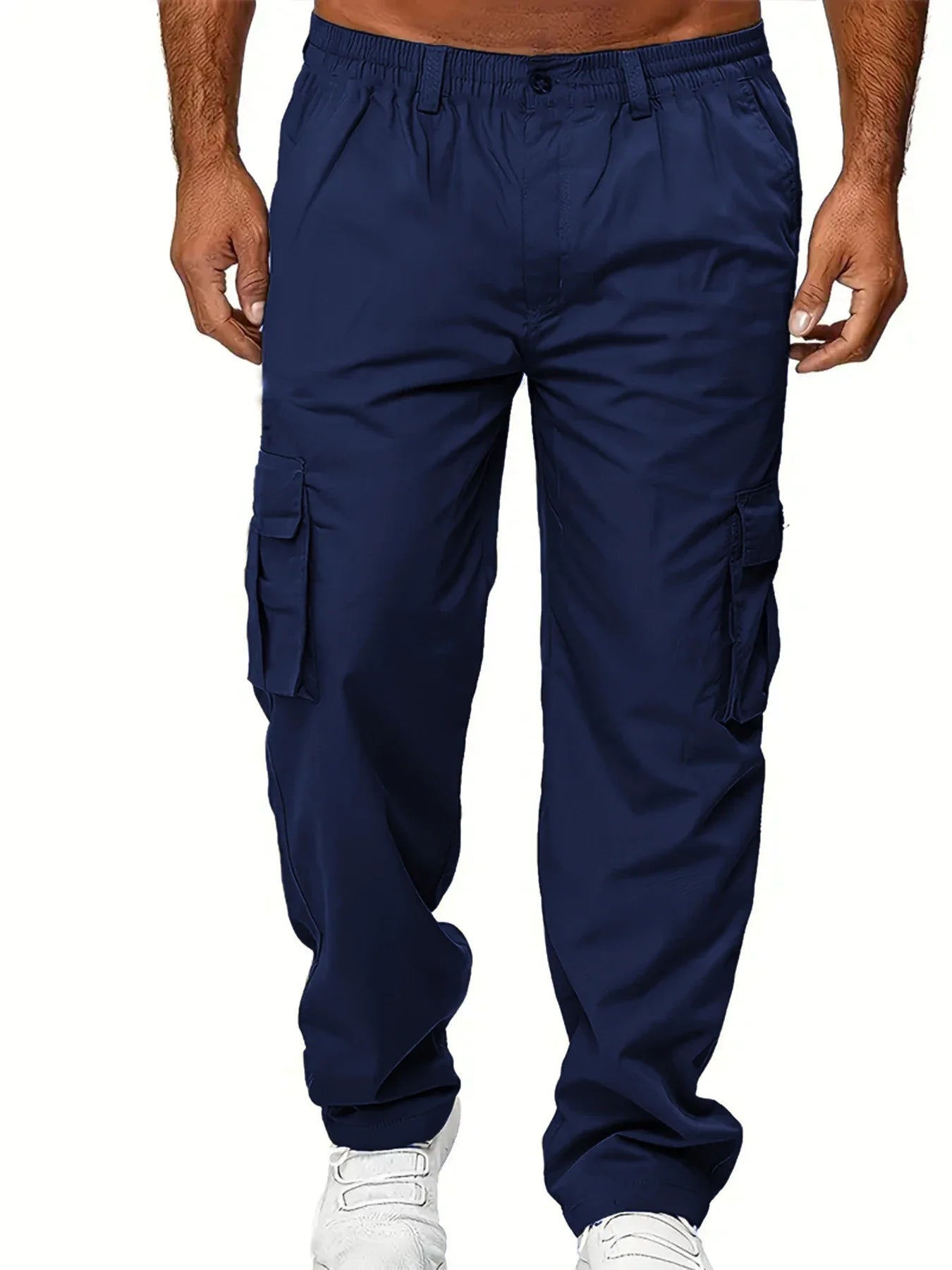 Men’s Cargo Pants – Casual Loose Fit Multi-Pocket Workwear Trousers