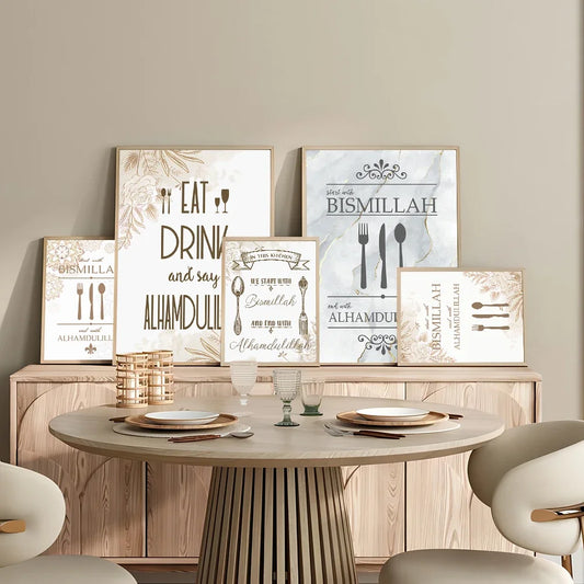 Kitchen Quotes Canvas Prints Painting Wall Art Posters Home Decoration Canvas Poster Restaurant Living Room Kitchen Wall Decor