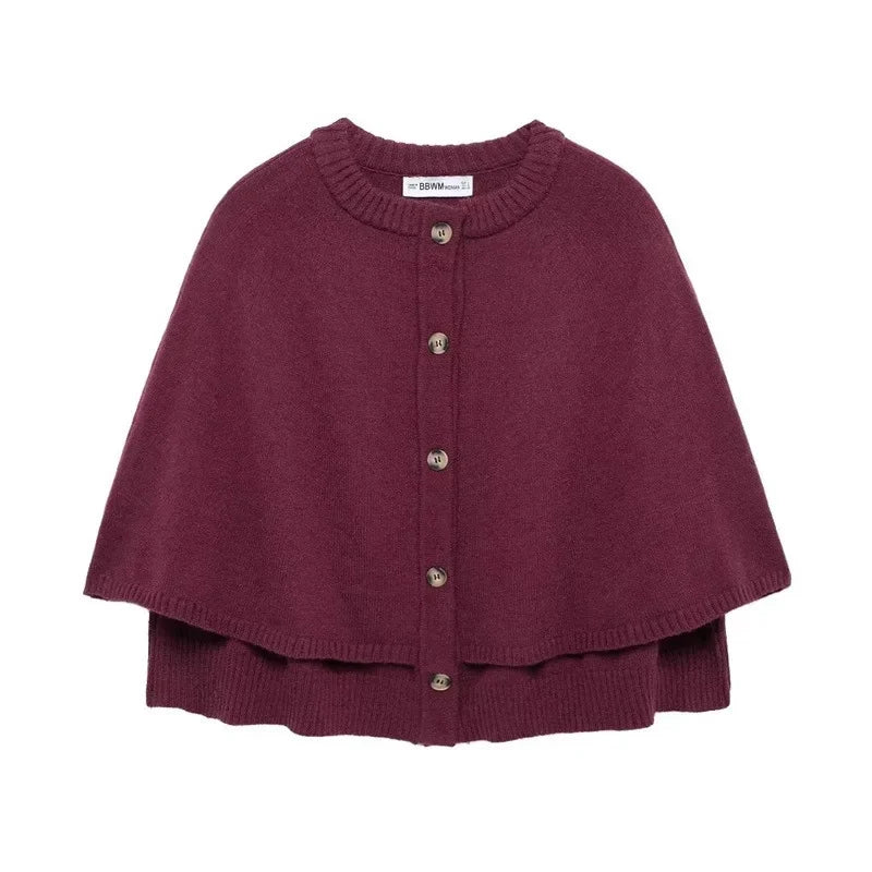 Fashionable Casual Women's Knitwear Sweatshirt Autumn 2024 New Arrival Round Neck Short Jacket European Style 2488107
