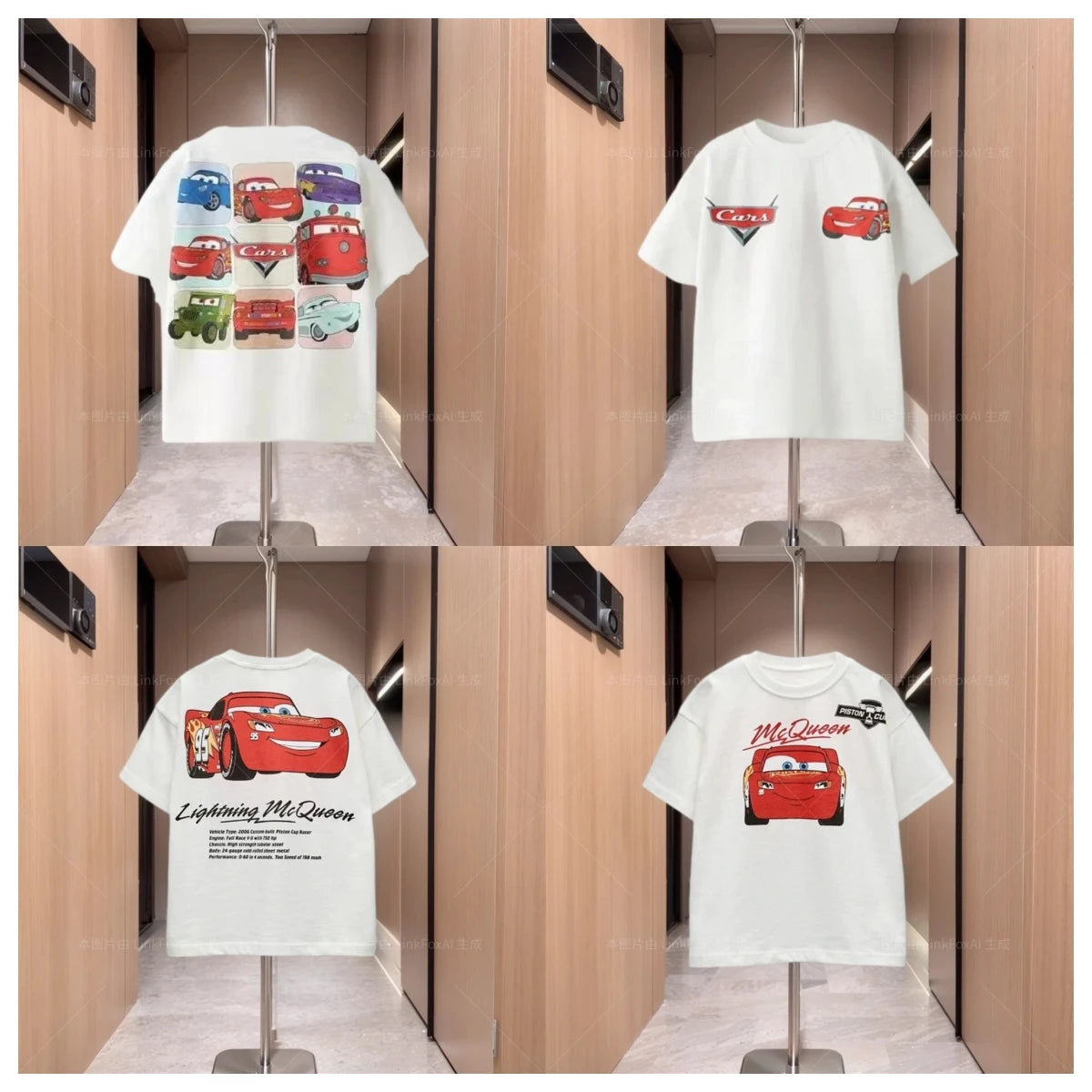 Disney Clothes Summer New Short Sleeve Tops Boys Cartoon Print Crewneck Base Shirt Children Fashion Wear Thin All-match Tees