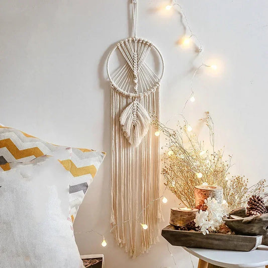 New Macrame Dream Catcher Nordic Wall Tapestry Ramadan Decoration Home Eid Mubrack Room Decoration Bohemian Children's Nursery