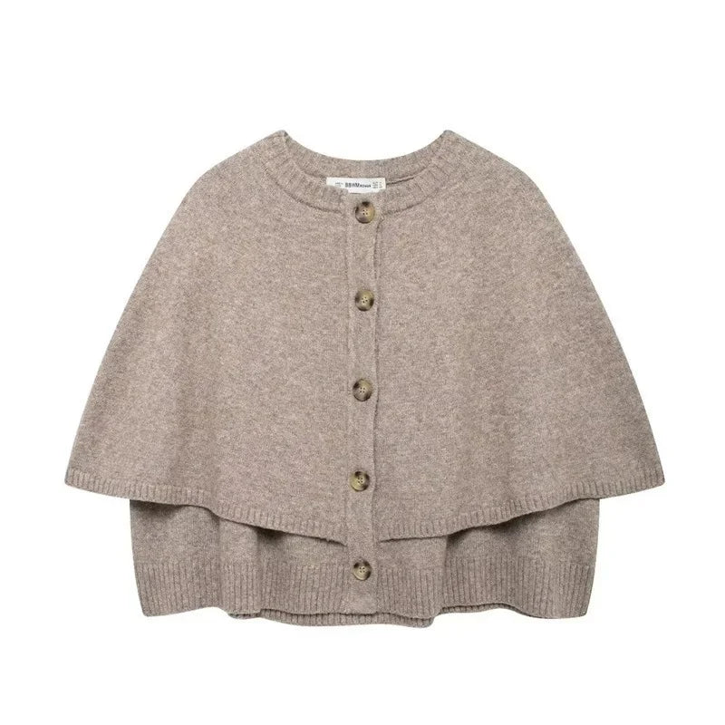 Fashionable Casual Women's Knitwear Sweatshirt Autumn 2024 New Arrival Round Neck Short Jacket European Style 2488107