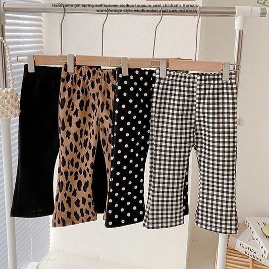 1pcs Spring Summer Girls Legging Thin Fashion Cartoon Tight Bell-Bottoms Autumn Baby Girls Slim Fit Legging Summer Children Pant