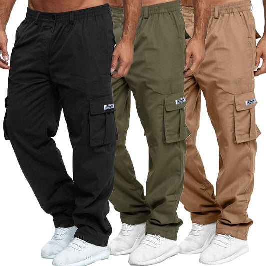 Men’s Cargo Pants – Casual Loose Fit Multi-Pocket Workwear Trousers