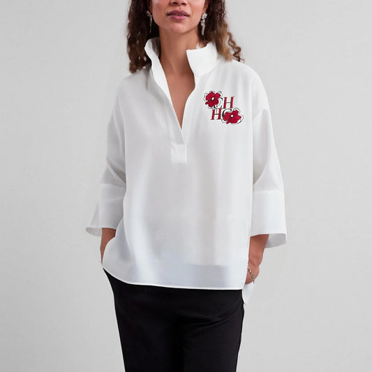Women’s White Cotton T-Shirt 2025 | 3/4 Sleeve Simple Casual Top