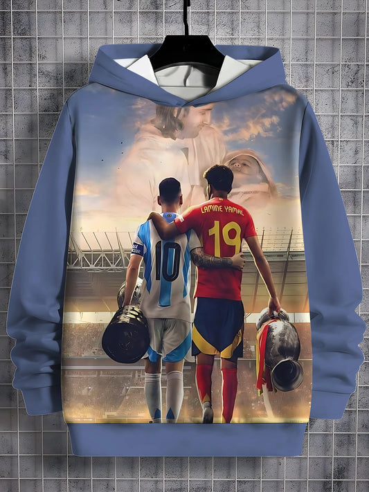 Lamine Yamal 3D Print Kids Hoodie Casual Unisex Sweatshirt Pullover for Boys Girls
