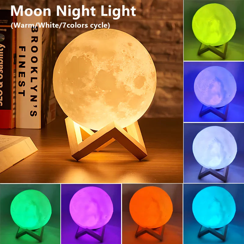 LED Galaxy Moon Night Light